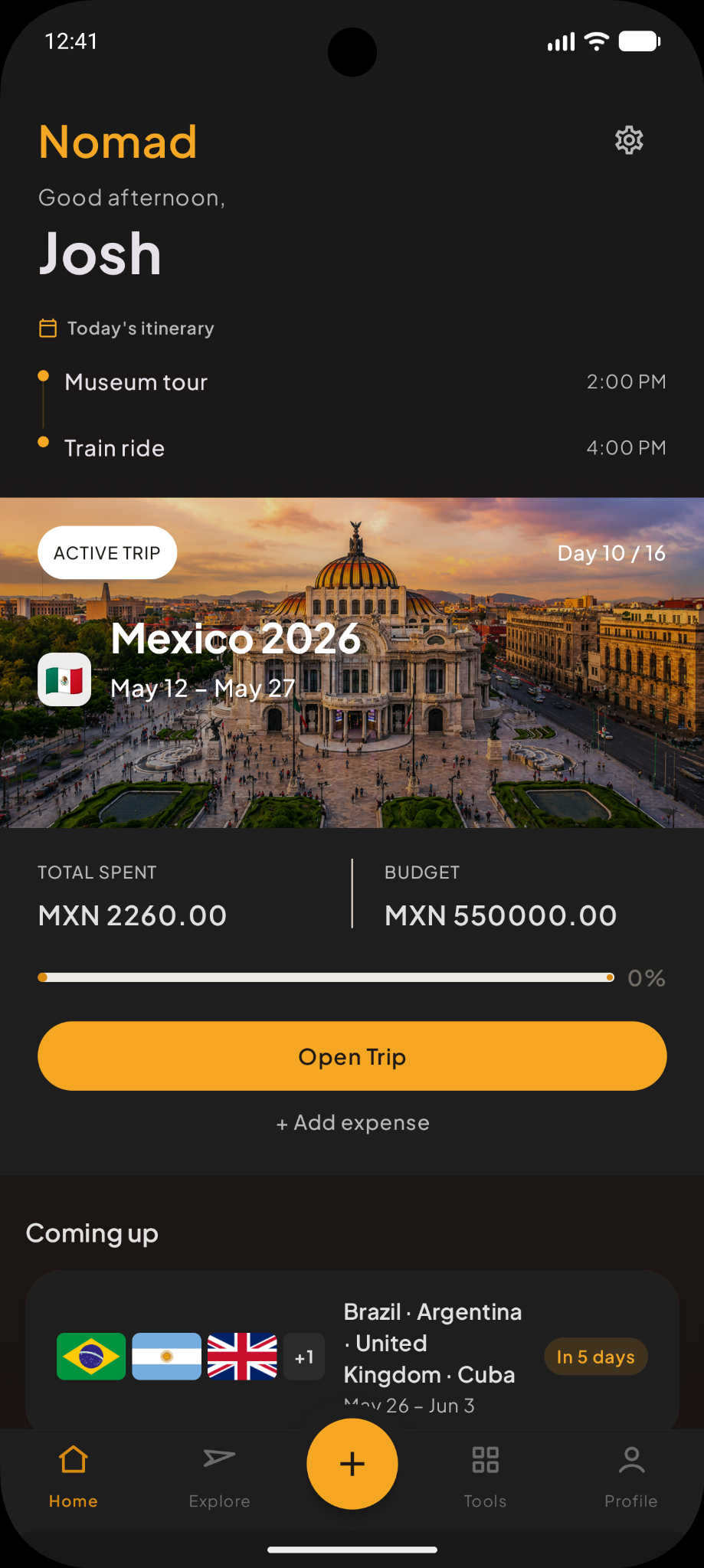 Home screen dark mode